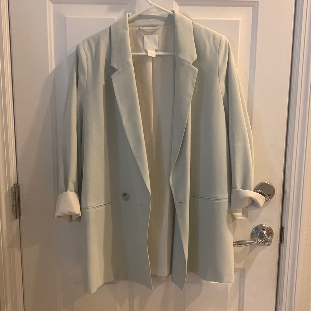 H&M ICE MINT BLAZER SMALL